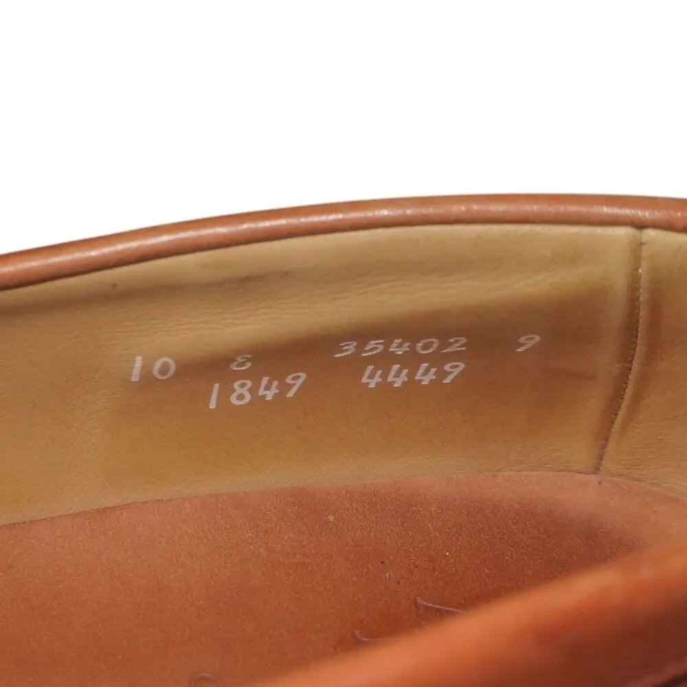 Allen Edmonds Cody Kiltie Tassel Loafers Mens 10E Brown Leather Woven Shoes